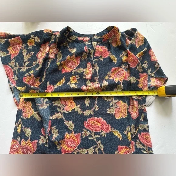 Chaps Women’s Size‎ M Blue Short Sleeve Henley-New - Picture 10 of 11